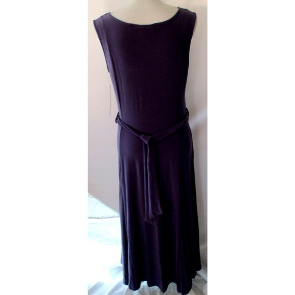 Nina Leonard Women's Purple Sleeveless Wrinkle Resistant Pull Over Dress NWT M. - Picture 5 of 12